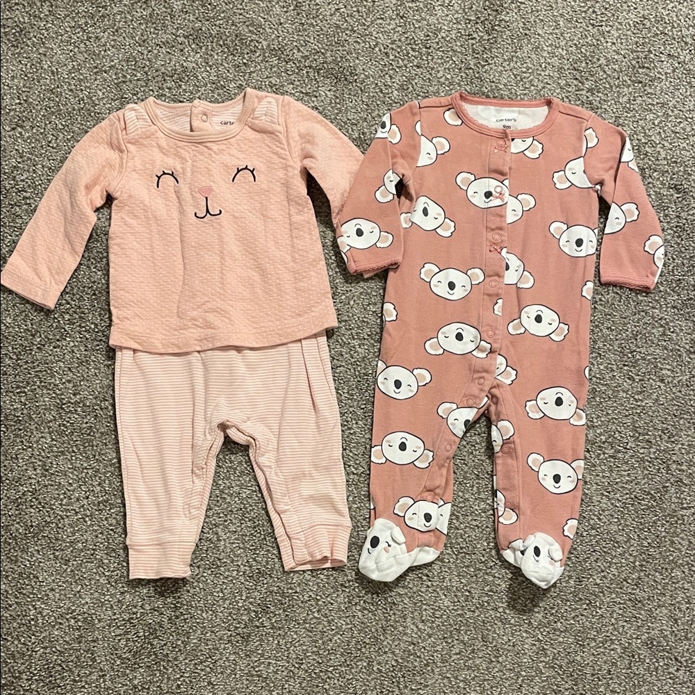 Carter’s 9 Month Adorable Pink Koala bundle